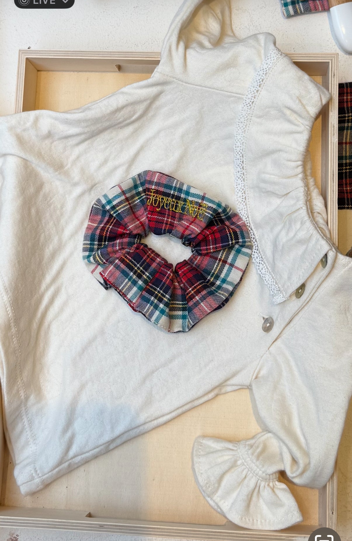 Chouchou écossais de Noël