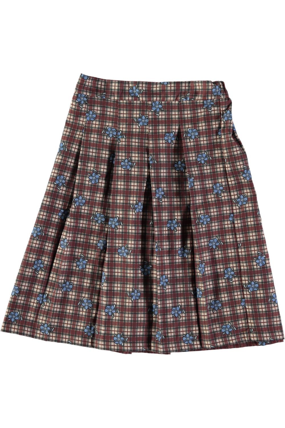 Jupe fille bordeaux en coton bio