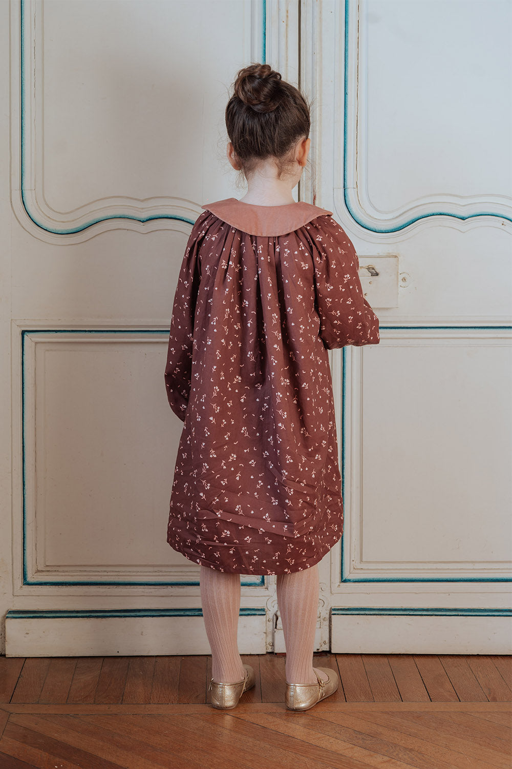 robe chic pour l'hiver en coton bio prune