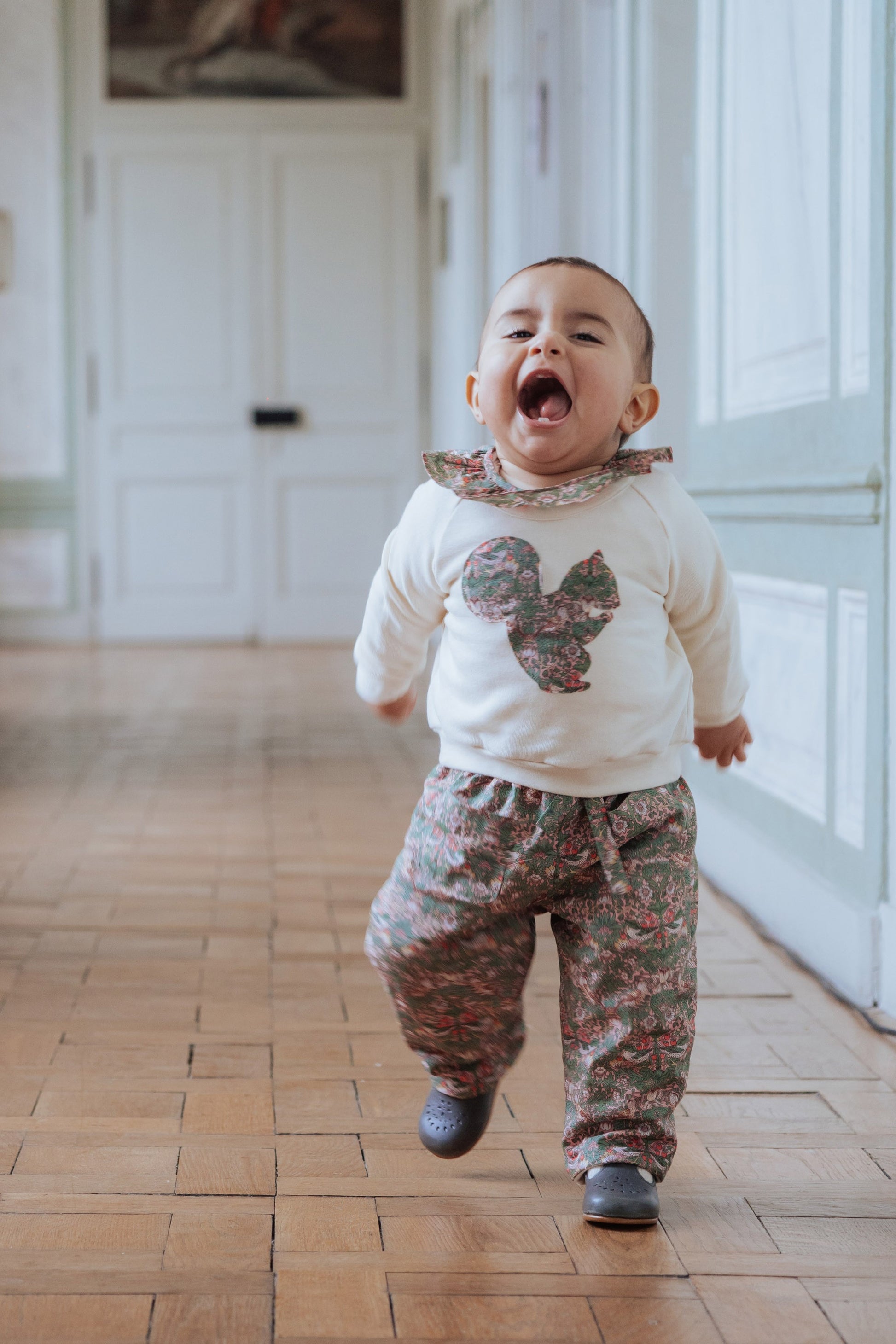 Pantalon bébé liberty en coton bio