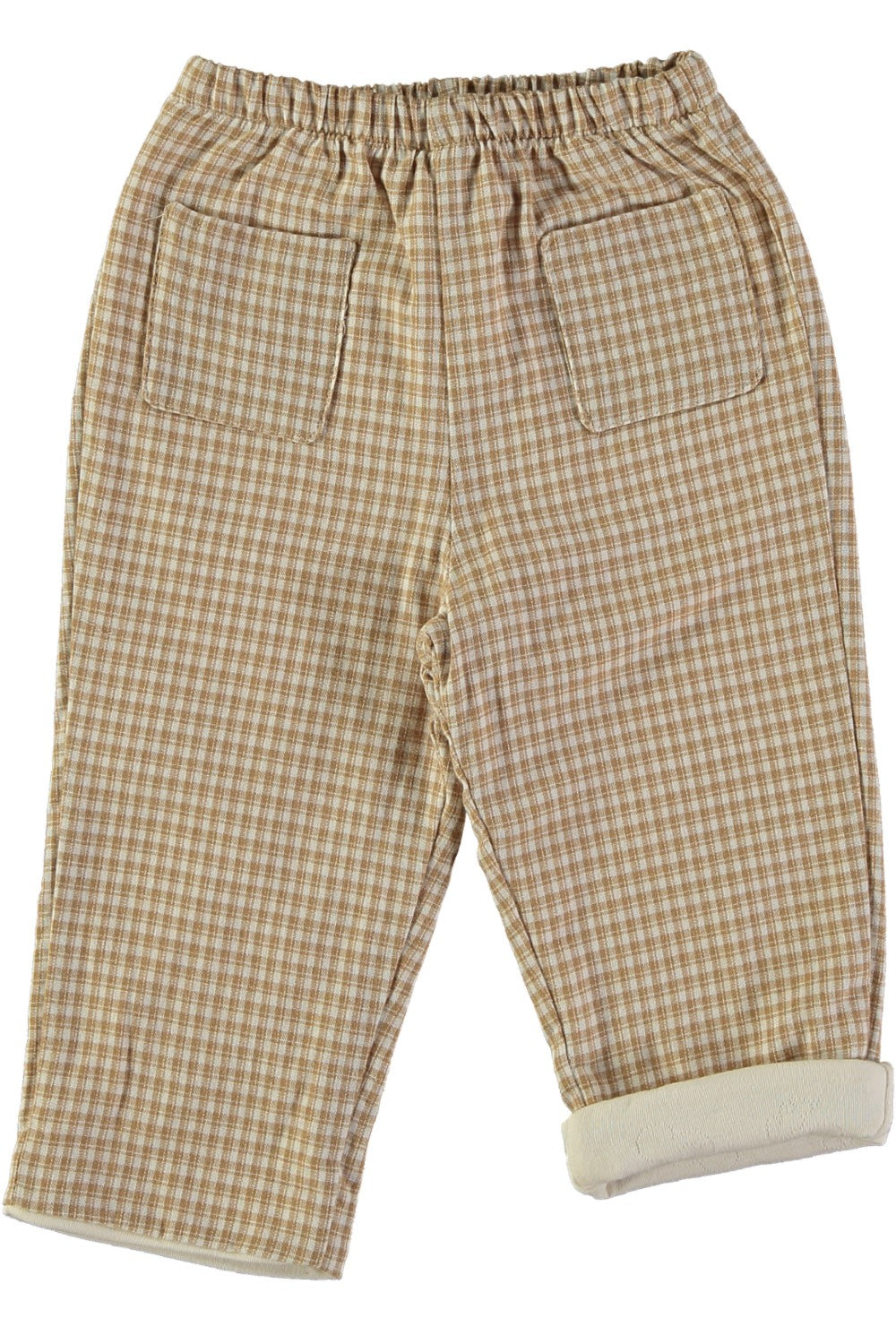 Pantalon bébé camel doublé en coton biologique