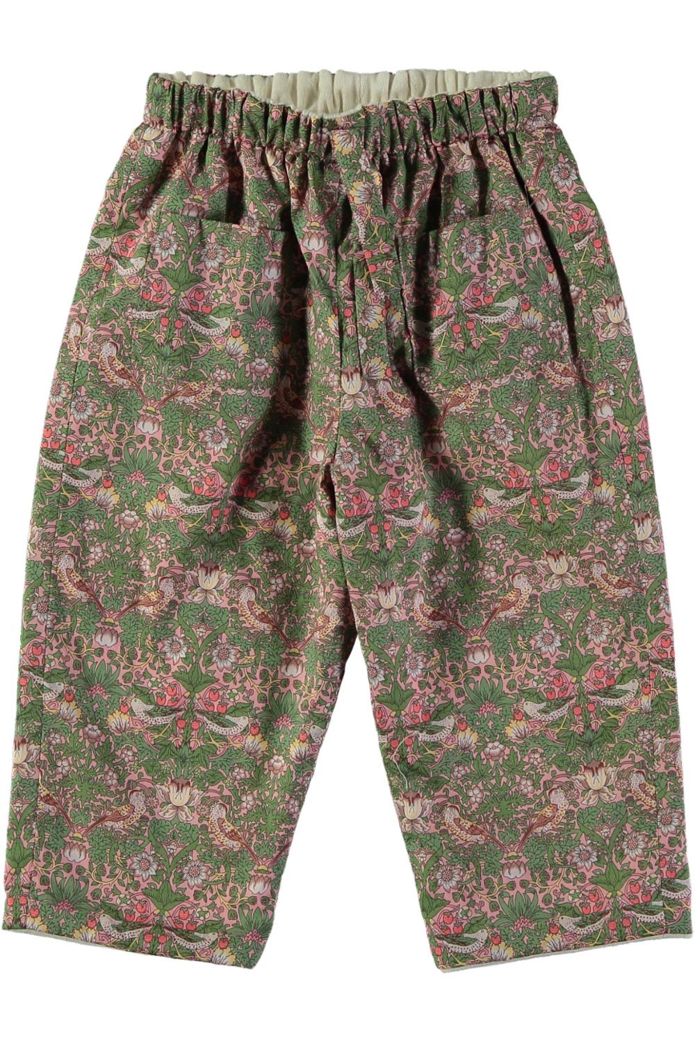Pantalon bébé liberty vert en coton bio