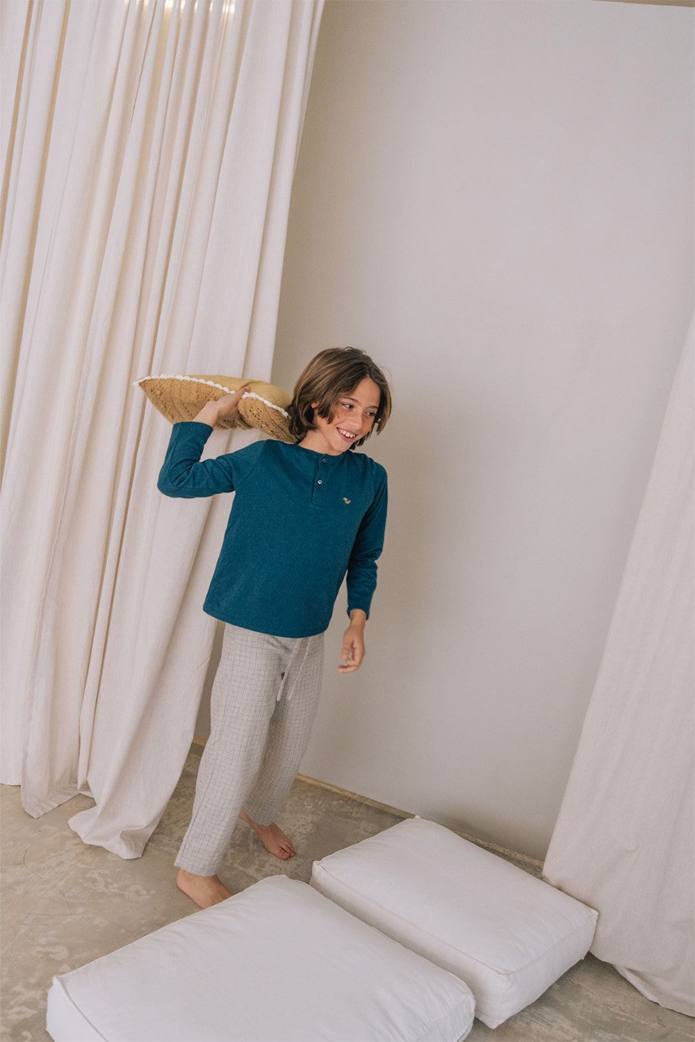 Pyjama enfant quattro en jersey de coton bio