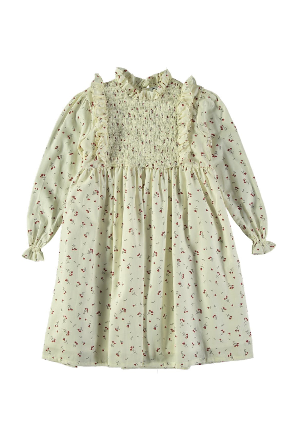 Robe crème tulipe en coton biologique 