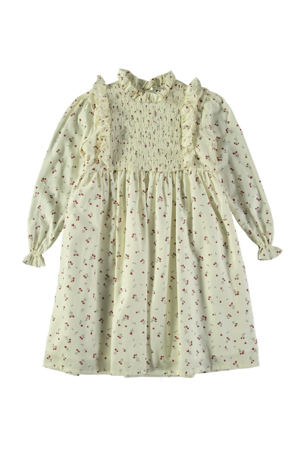 Robe crème tulipe en coton biologique 