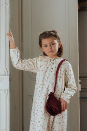 Robe fille avec col en coton bio