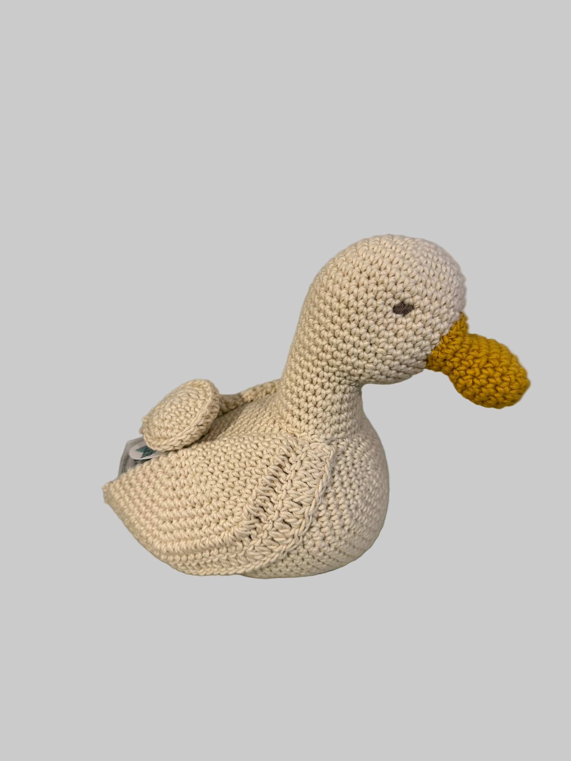 boite a musique canard en crochet de coton bio