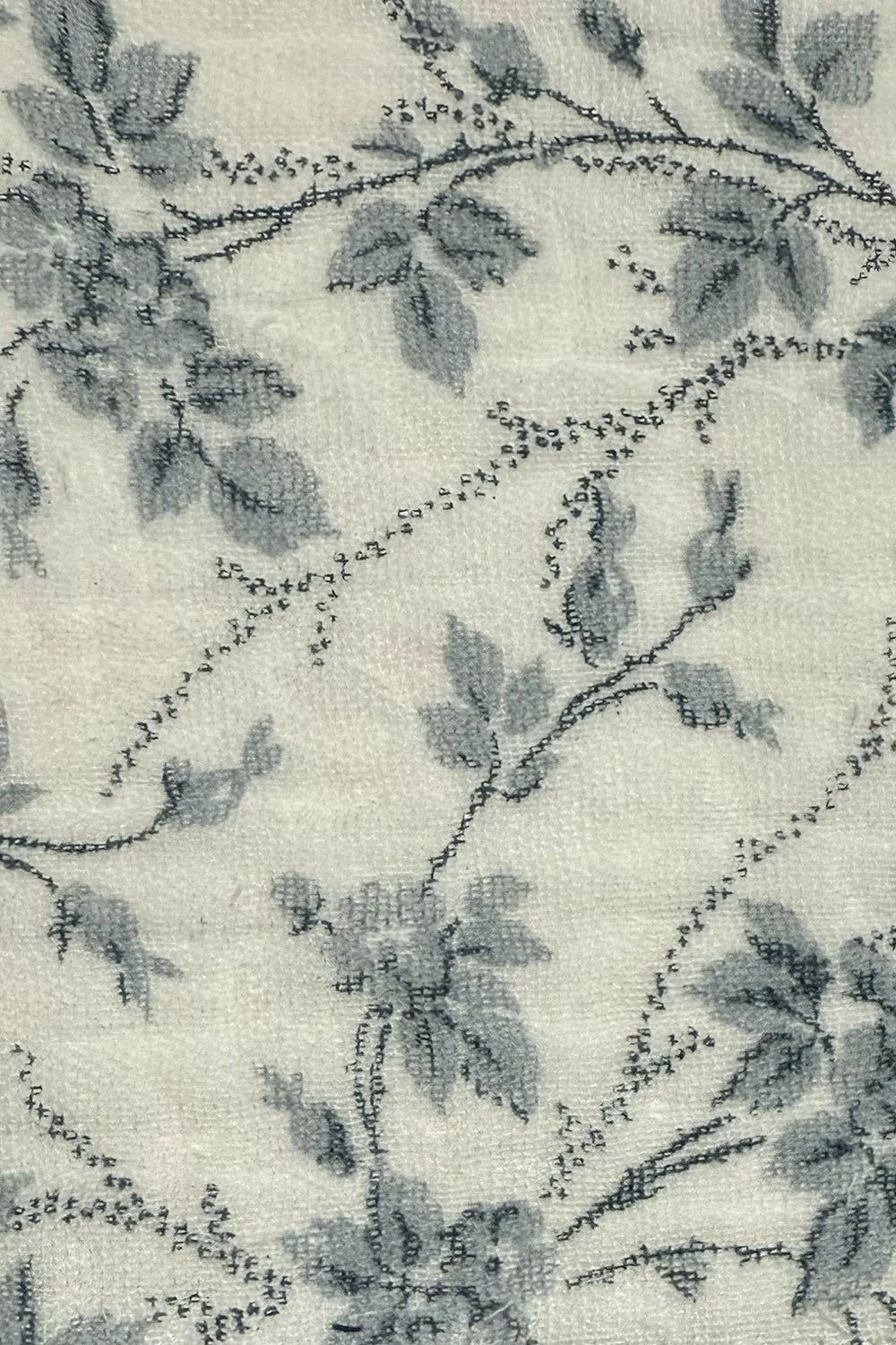 gaze de coton bio a fleurs bleues