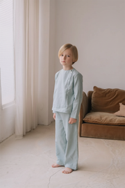 pyjama hiver lao garçon en coton bio blu 